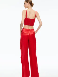Alice and Olivia MATCHING SETS*ADARA BUSTIER TOP + JOETTE LOW RISE CARGO PANT