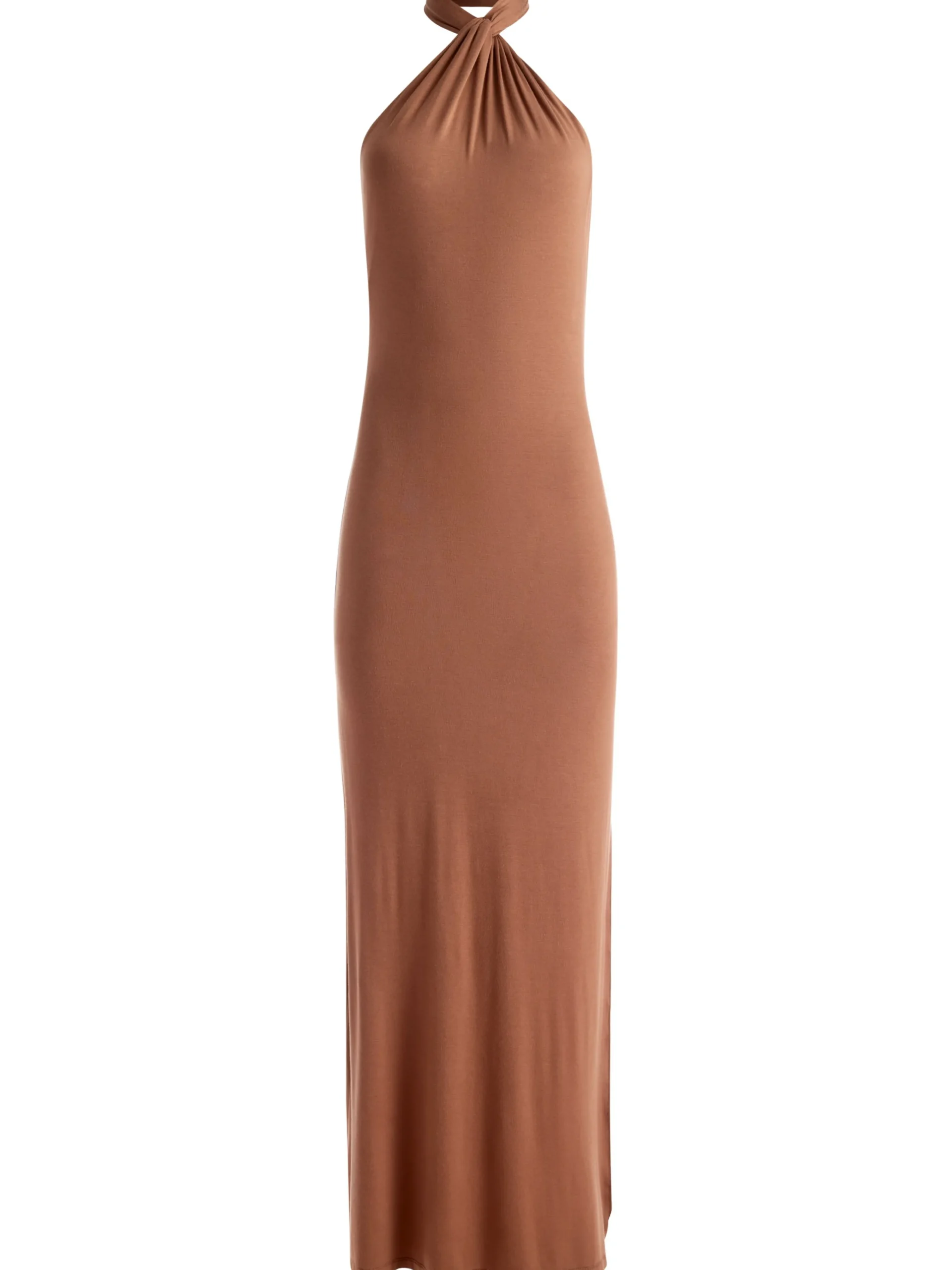 Alice and Olivia MAXI|DRESSES*AMAYA HALTER NECK HIGH SLIT DRESS