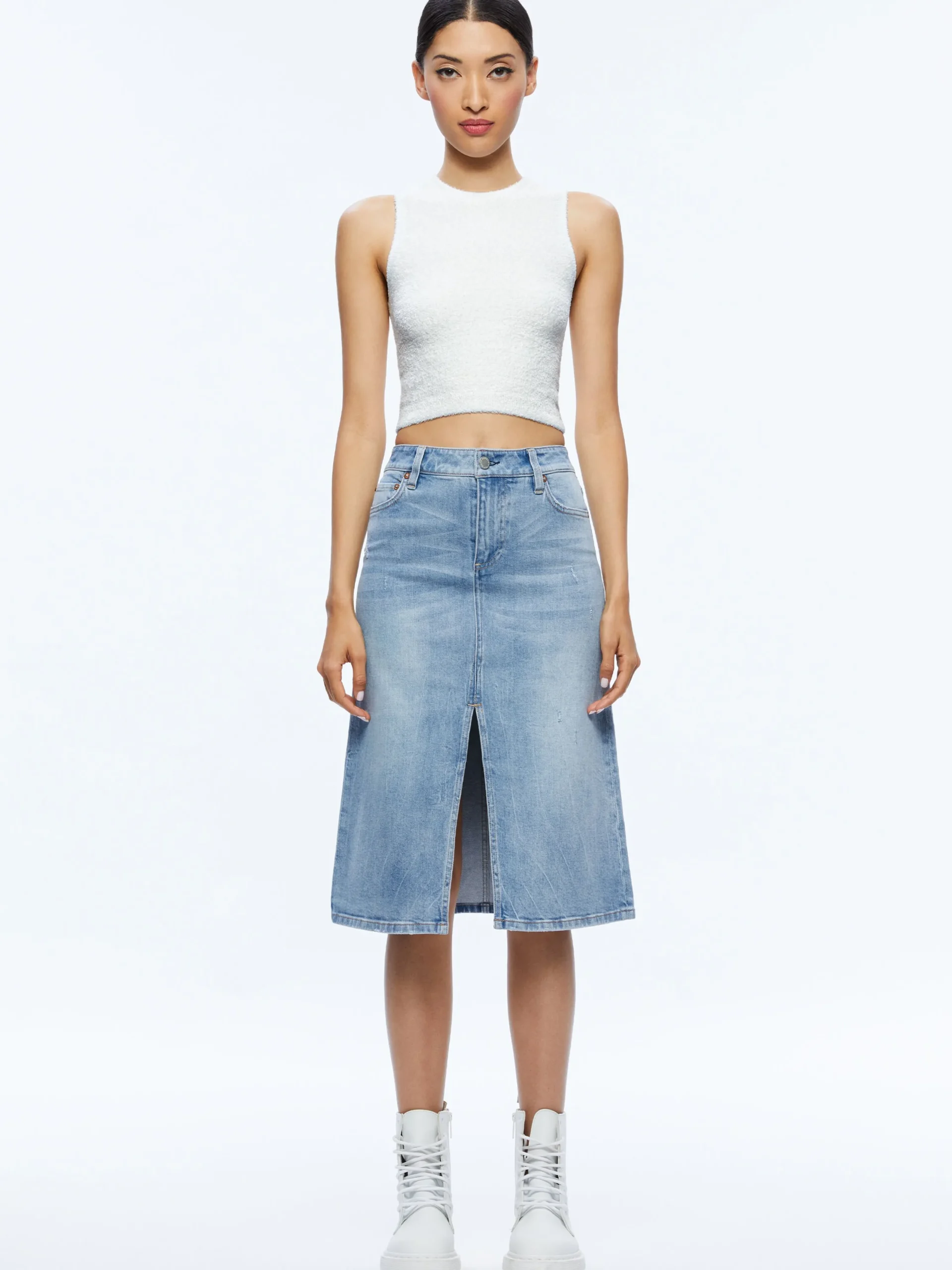 Alice and Olivia TOPS*AMITY SLEEVELESS CROPPED TANK