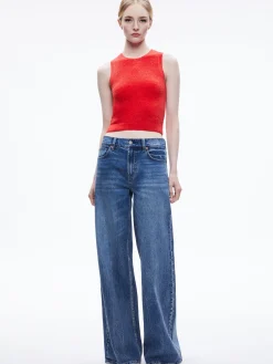 Alice and Olivia STACEY'S FAVORITES|TOPS*AMITY SLEEVELESS CROPPED TANK