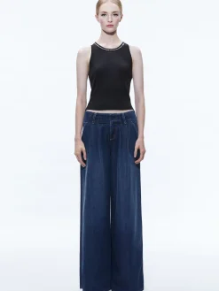 Alice and Olivia JEAN SHOP|JEANS*ANDERS LOW RISE PLEATED JEAN