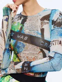 Alice and Olivia TOPS*A+O X BASQUIAT DELAINA TOP