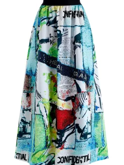 Alice and Olivia STACEY'S FAVORITES|SKIRTS*A+O X BASQUIAT TINA EMBELLISHED MAXI SKIRT
