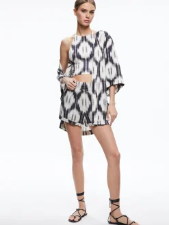 Alice and Olivia TOPS*ASH TIE NECK HALTER TOP
