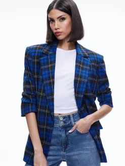Alice and Olivia MATCHING SETS*ASHLEY OVERSIZED BLAZER + MAEVE MIDI SLIP SKIRT