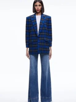 Alice and Olivia MATCHING SETS*ASHLEY OVERSIZED BLAZER + MAEVE MIDI SLIP SKIRT
