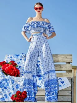 Alice and Olivia PANTS*ATHENA WIDE LEG PANT
