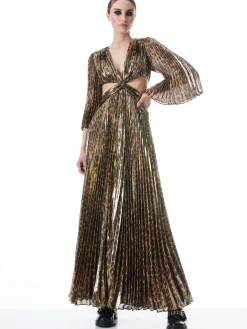 Alice and Olivia MAXI|DRESSES*BAHAMA V-NECK CUT OUT MAXI DRESS