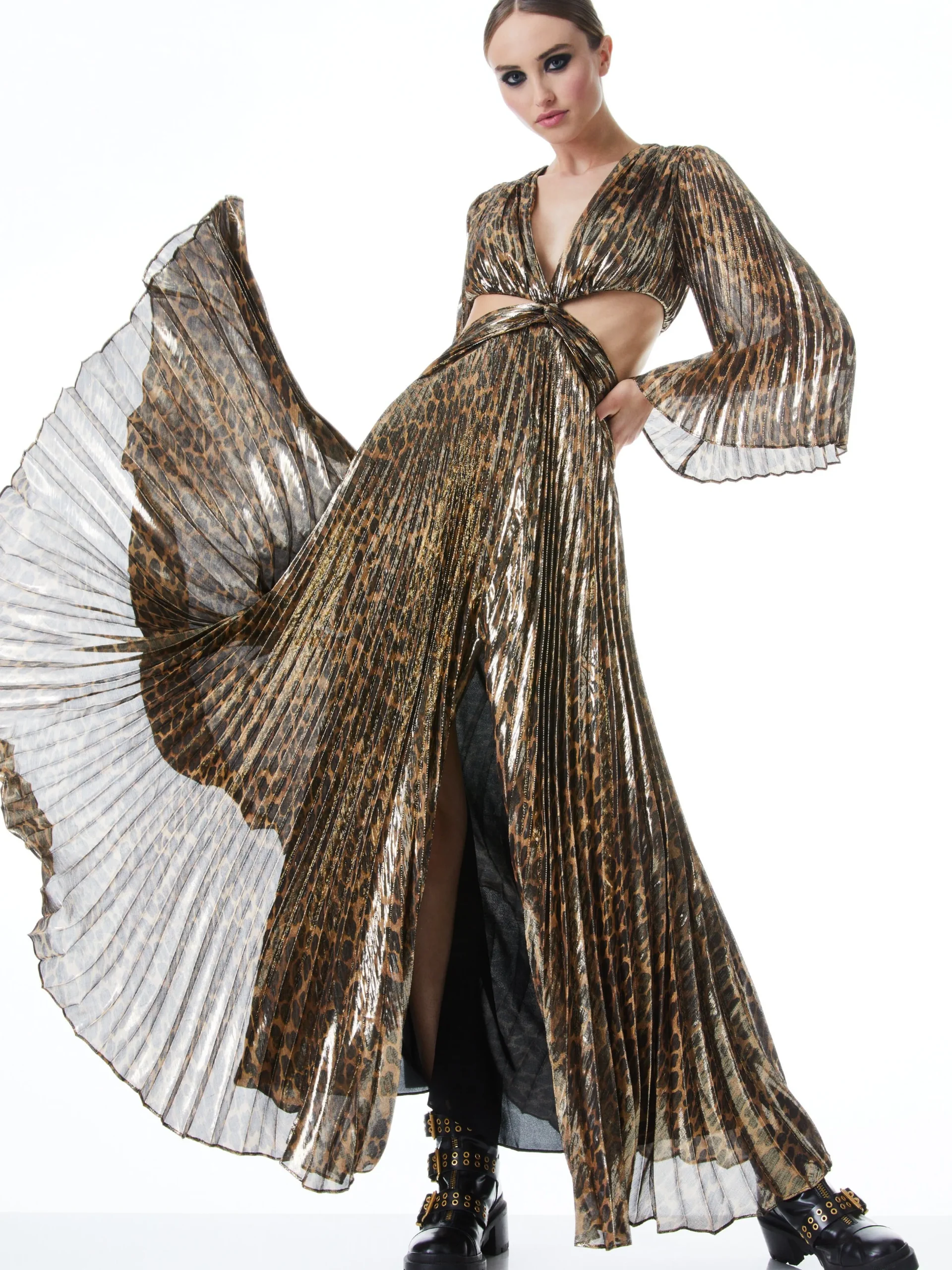 Alice and Olivia MAXI|DRESSES*BAHAMA V-NECK CUT OUT MAXI DRESS