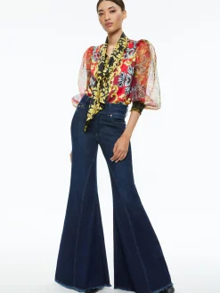 Alice and Olivia JEAN SHOP|JEANS*BEAUTIFUL HIGH RISE RUFFLE HEM JEAN