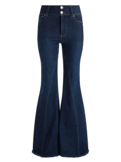 Alice and Olivia JEAN SHOP|JEANS*BEAUTIFUL HIGH RISE RUFFLE HEM JEAN