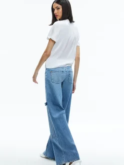 Alice and Olivia ESSENTIALS|TOPS*BRADEN DROP SHOULDER TEE