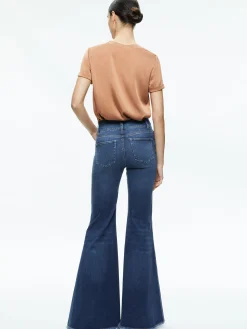 Alice and Olivia ESSENTIALS|TOPS*BRADEN DROP SHOULDER TEE