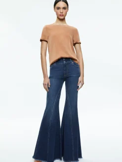 Alice and Olivia ESSENTIALS|TOPS*BRADEN DROP SHOULDER TEE