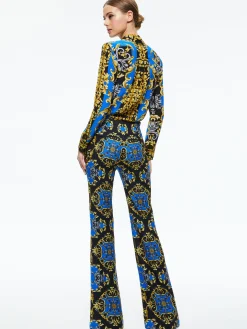 Alice and Olivia MATCHING SETS*BREANN FITTED BLAZER + TEENY FIT FLARE BOOTCUT PANT