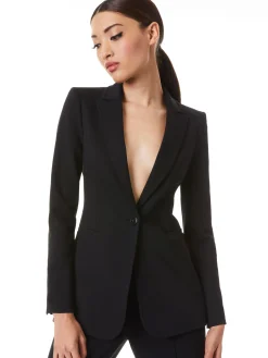 Alice and Olivia ESSENTIALS|THE WORKWEAR EDIT*BREANN LONG FITTED BLAZER
