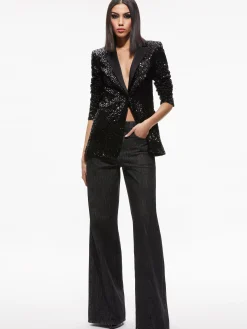 Alice and Olivia JACKETS + COATS*BREANN SEQUIN FITTED BLAZER