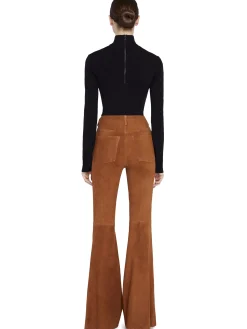 Alice and Olivia ESSENTIALS|PANTS*BRENT HIGH WAISTED SUEDE PANT