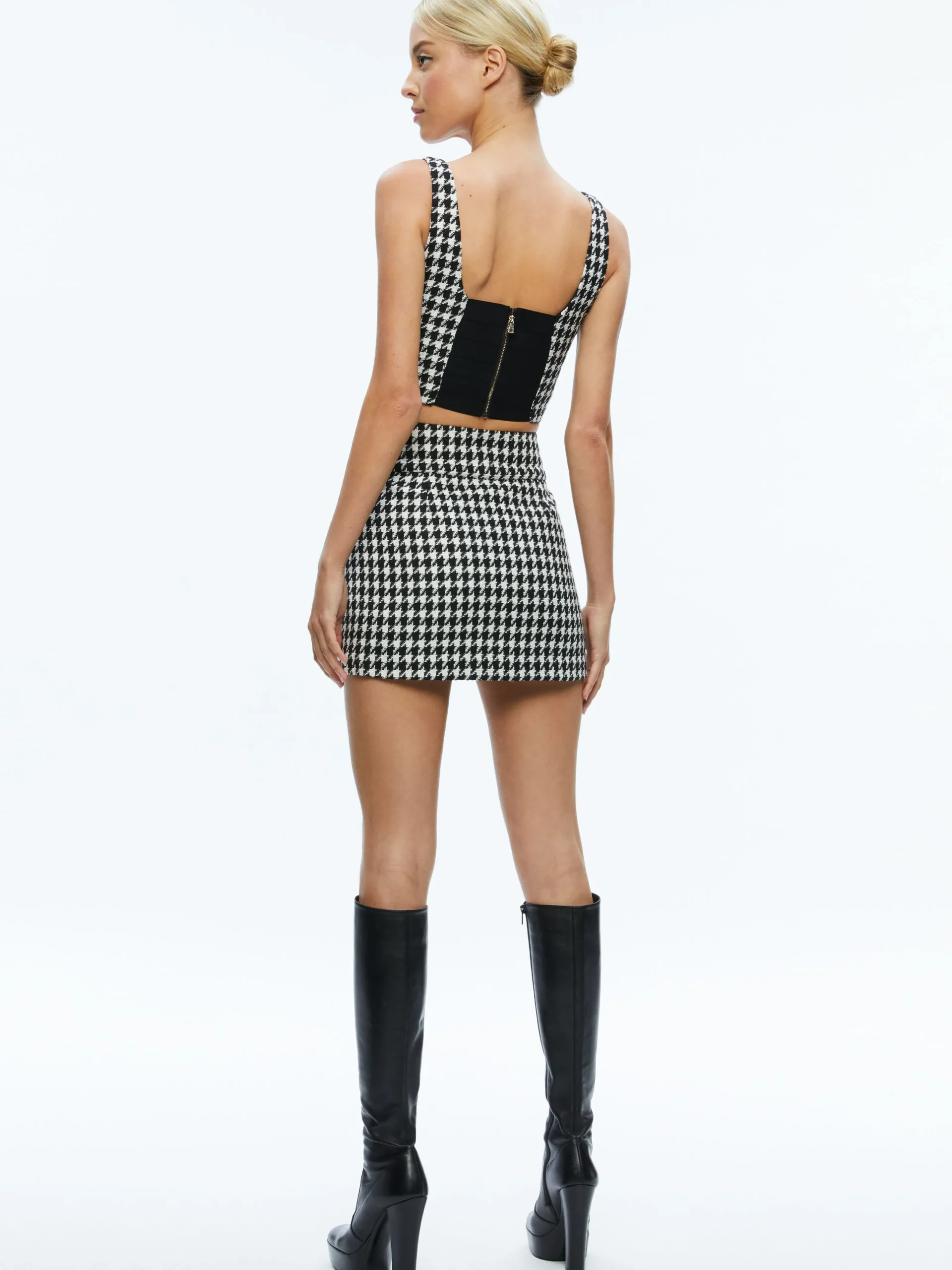 Alice and Olivia MATCHING SETS*BRESLIN CORSET TOP + DONALD SIDE BUTTON SKIRT