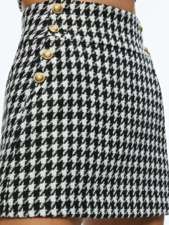 Alice and Olivia MATCHING SETS*BRESLIN CORSET TOP + DONALD SIDE BUTTON SKIRT