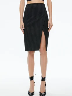 Alice and Olivia MATCHING SETS*BRESLIN CORSET TOP + SIOBHAN FRONT WRAP MIDI SKIRT