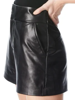Alice and Olivia ESSENTIALS|SHORTS*CADY HIGH WAISTED LEATHER SHORT