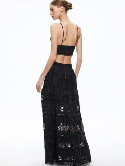 Alice and Olivia TOPS*CARLI EMBROIDERED BRA TOP