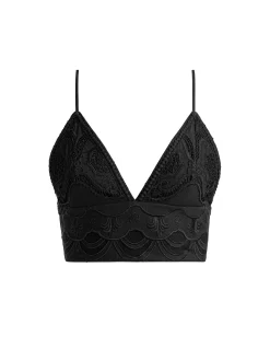Alice and Olivia TOPS*CARLI EMBROIDERED BRA TOP