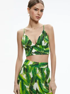 Alice and Olivia TOPS*CARLI TIE BACK BRA TOP