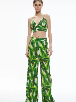 Alice and Olivia TOPS*CARLI TIE BACK BRA TOP