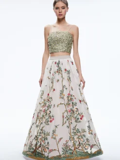 Alice and Olivia SKIRTS*CATRINA EMBELLISHED GOWN MAXI SKIRT