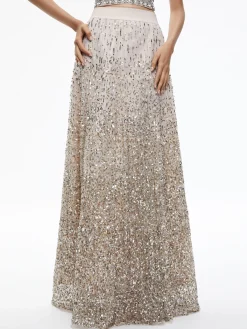 Alice and Olivia SKIRTS*CATRINA SEQUIN EMBELLISHED GOWN SKIRT