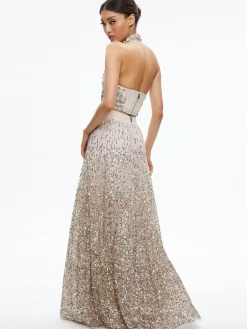 Alice and Olivia SKIRTS*CATRINA SEQUIN EMBELLISHED GOWN SKIRT
