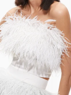 Alice and Olivia MATCHING SETS*CERESI FEATHER TOP + CINA FEATHER MINI SKIRT