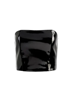 Alice and Olivia TOPS*CERESI LATEX BANDEAU TOP