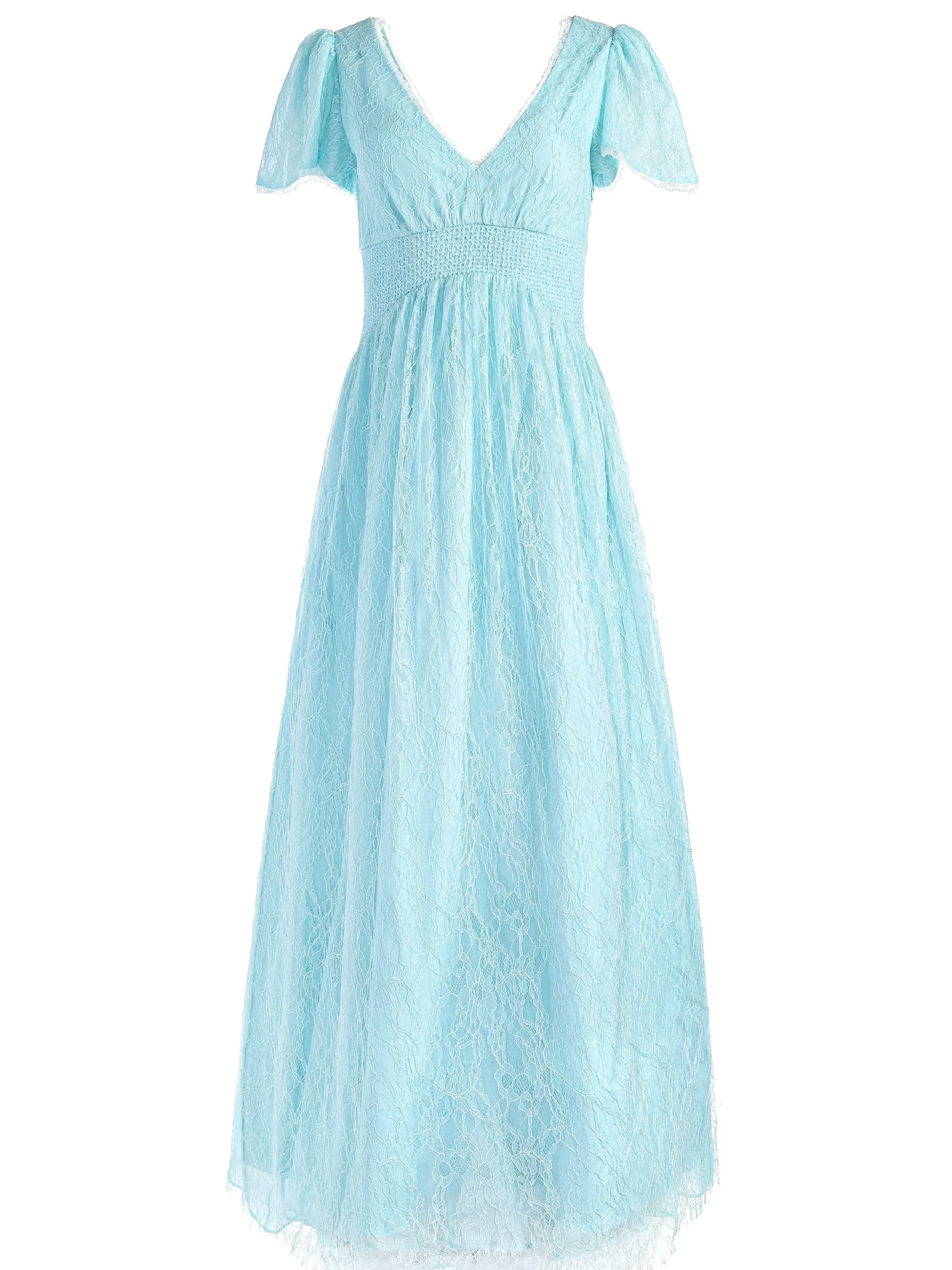 Alice and Olivia MAXI|DRESSES*CHARLSIE SMOCKED WAIST DRESS