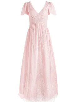 Alice and Olivia MAXI|DRESSES*CHARLSIE SMOCKED WAIST DRESS