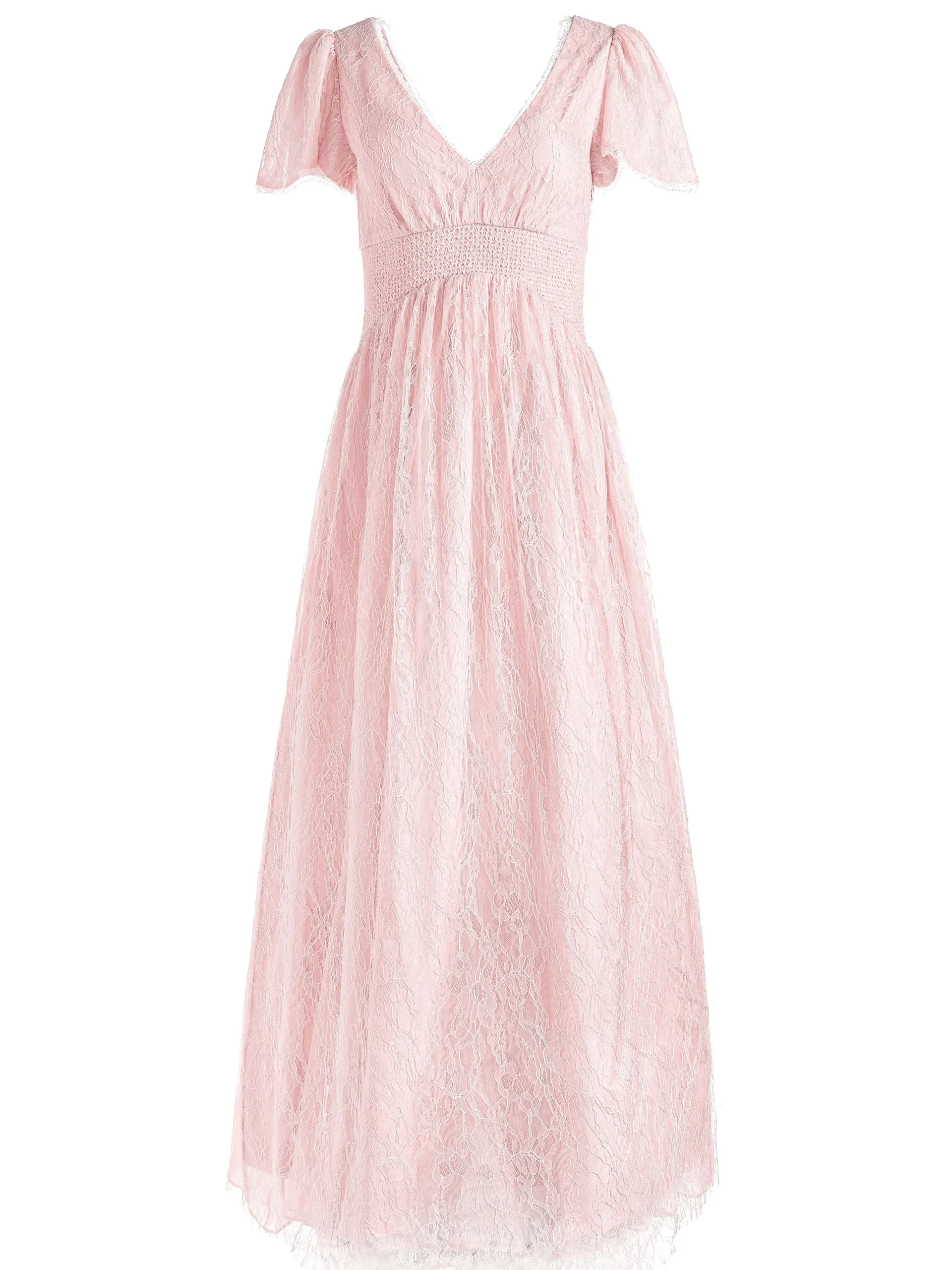 Alice and Olivia MAXI|DRESSES*CHARLSIE SMOCKED WAIST DRESS