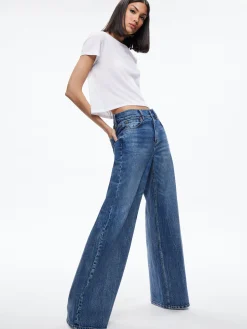 Alice and Olivia ESSENTIALS|TOPS*CINDY CLASSIC CROPPED TEE