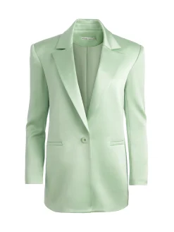 Alice and Olivia MATCHING SETS*DENNY NOTCH COLLAR BOYFRIEND BLAZER + DEANNA HIGH WAISTED BOOTCUT PANT