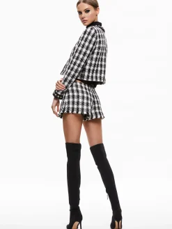 Alice and Olivia MATCHING SETS*DEON TWO-FER TWEED JACKET + MACE TWEED MINI SKORT
