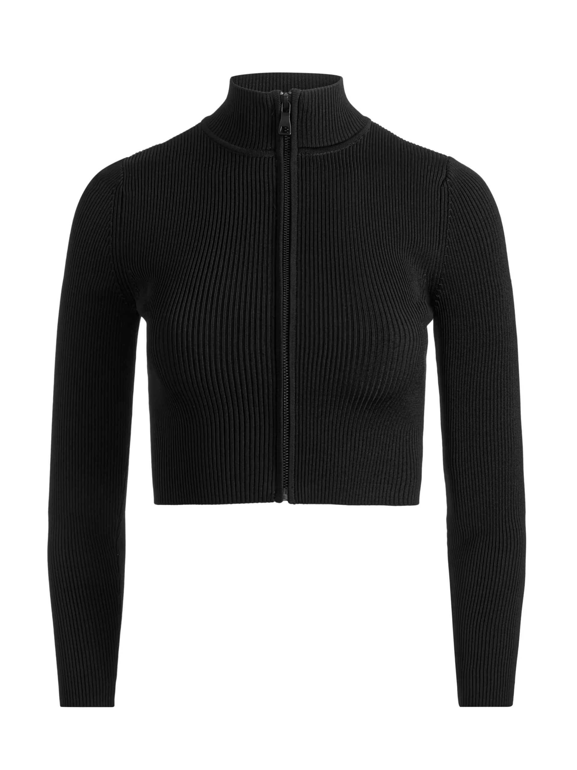 Alice and Olivia ESSENTIALS|SWEATERS*DORRIS RIBBED ZIP UP CARDIGAN