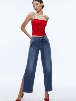 Alice and Olivia TOPS*DRINA EMBELLISHED STRAP TANK