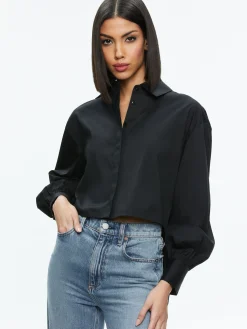 Alice and Olivia ESSENTIALS|THE WORKWEAR EDIT*FINELY HIGH-LOW BLOUSE