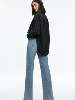 Alice and Olivia ESSENTIALS|THE WORKWEAR EDIT*FINELY HIGH-LOW BLOUSE