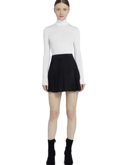Alice and Olivia ESSENTIALS|SWEATERS*GARRISON SLIM MOCK NECK TOP