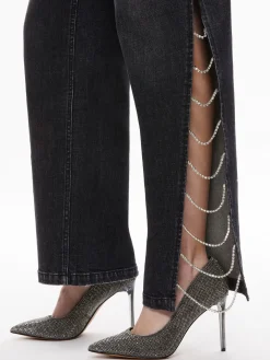 Alice and Olivia JEAN SHOP|JEANS*GAYLE EMBELLISHED SIDE JEAN