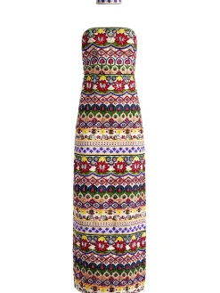Alice and Olivia GUEST OF|MAXI*GEORGIE CHOKER STRAPLESS GOWN