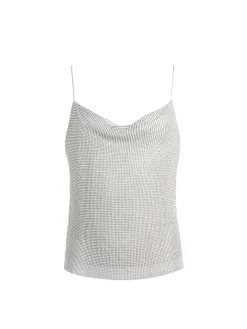 Alice and Olivia VALENTINE'S DAY EDIT|TOPS*HARMON CRYSTAL CHAINMAIL SLIP TANK