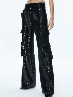 Alice and Olivia PANTS*HAYES SEQUIN CARGO PANT